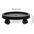 thumbnail image 2 of Gardening Potted Plant Tray Movable Flowerpot Tray Flowerpot Base with Water Tray, 2 of 8