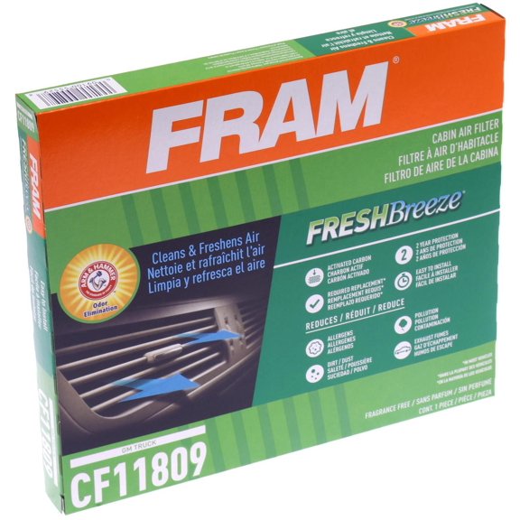FRAM FB Cabin Air Filter CF11809 with Arm and Hammer Baking Soda