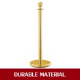thumbnail image 3 of VEVOR 4Pcs Stainless Steel Stanchion Posts 2 Red Velvet Ropes Silver 38In Crowd Control Barrier With 5FT Rope and One More Hook For Theaters, Party, Wedding, Exhibition, Ticket Offices, Crowd Control, 3 of 9