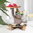 thumbnail image 4 of Sculpture Chic de Butler Statue de Chien Rangement de Bijoux Figurine d'Animal Porte-Clés pour Gris, 4 of 7