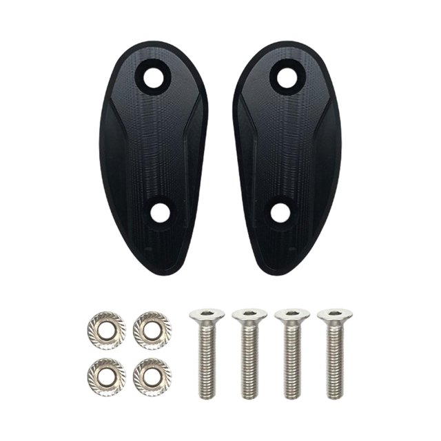 2x Mirror Block Off Plates Aluminum Easy to Install for CBR1000rr black