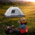 thumbnail image 4 of 2-3 Person Beach Tent Sun Shelter Automatic Setup Sun Shade with Fiberglass Rods, Carry Bag & Stakes for Camping, 4 of 8