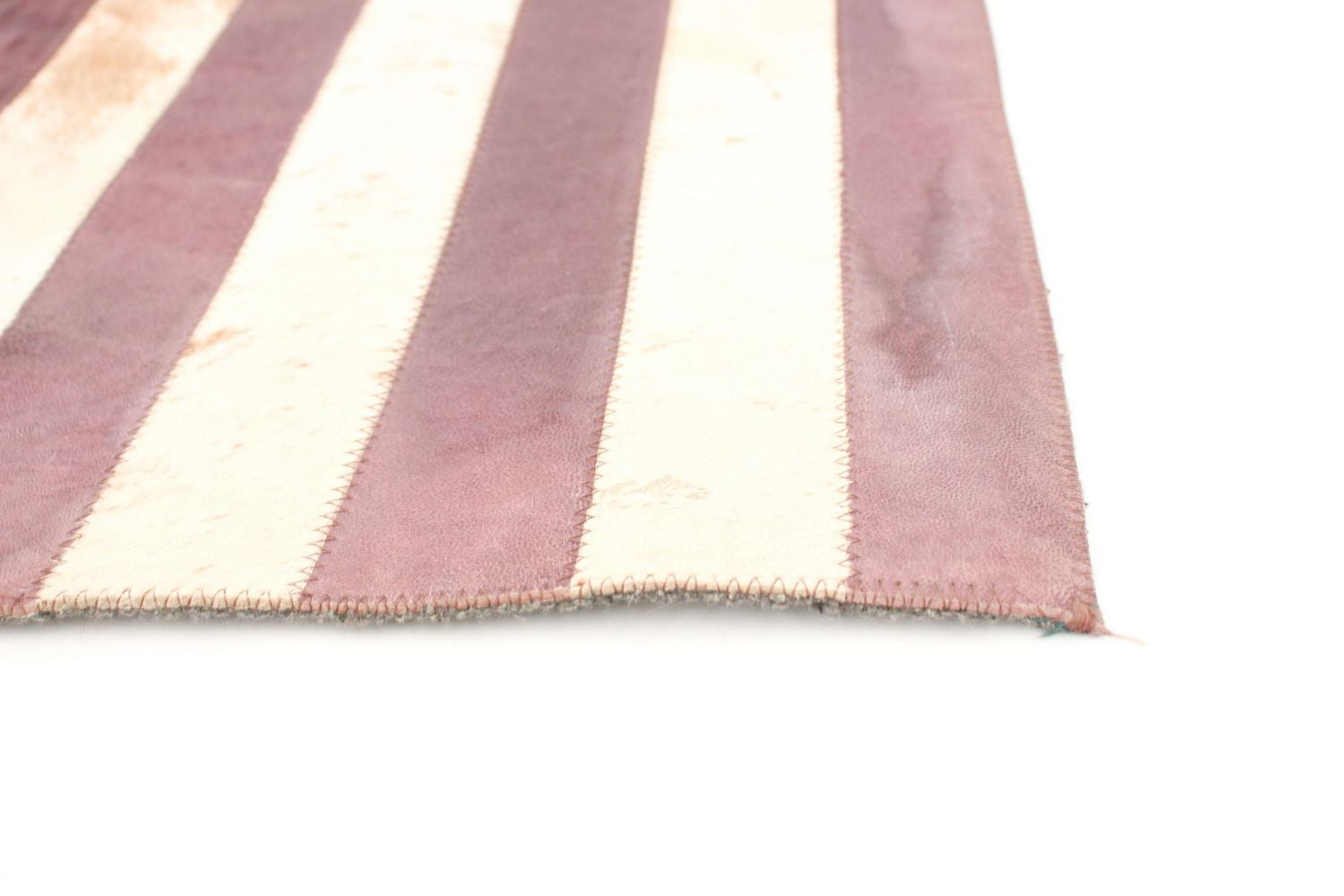 ECARPETGALLERY 4'8" x 6'7" Contemporary Cowhide Patchwork Handmade Area Rug for Living Room, Dining Room and Bedroom Brown