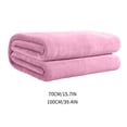 thumbnail image 3 of Solid Color Double Sided Flannel Blanket for All Seasons - Soft Lightweight Breathable Office Nap and Summer Conditioning - Versatile Home Camping Sofa Decor, 3 of 8