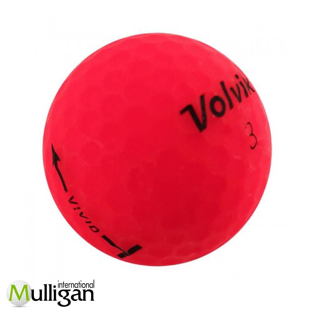 Mulligan - 48 balles de golf récupérées Volvik Vivid Matte 4A , Rouge
