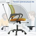 thumbnail image 3 of Dkelincs Mesh Office Chair Computer Desk Chair with 360° Casters & Armrest, Orange, 3 of 7