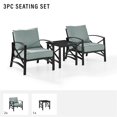 thumbnail image 3 of Crosley Furniture Kaplan 3Pc Fabric Conversation Set in Oil Bronze/Mist Green, 3 of 11