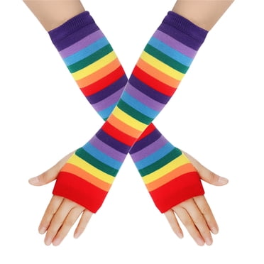 RXIRUCGD Women's Casual Knit Arm Warmers, Solid, 1 Pair