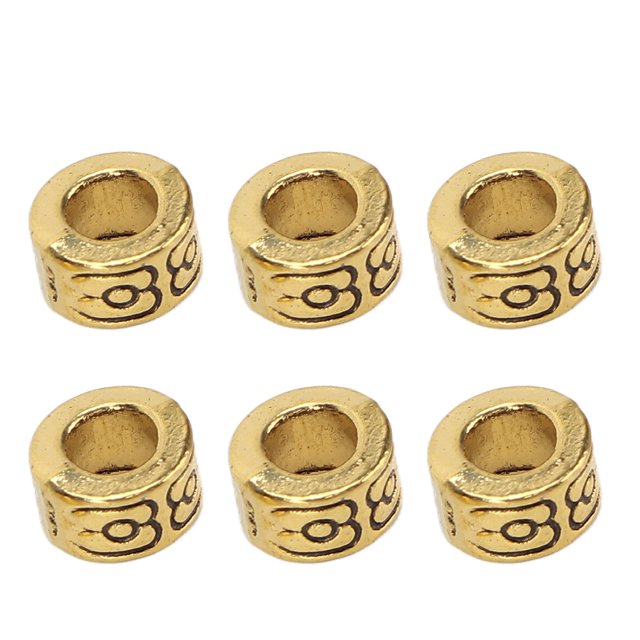 Perles pour Cheveux de Barbe, Perles Rétro pour Tube à Cheveux à la Mode 30 Pcs pour Hommes pour Fête Argent,Or