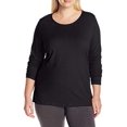 thumbnail image 2 of Just My Size Tee-Shirt Manches Longues Grande Taille pour Femmes, Ébène, 4X, 2 of 2