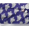 thumbnail image 2 of Soimoi Velvet Fabric Leaves & Floral Block Print Fabric by The Yard 58 Inch Wide, 2 of 2