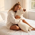 thumbnail image 4 of Long Body Pillow, Large Soft Rectangular Plush Cushion for Sleeping, Leg Support and Hugging, Hypoallergenic Filling, Black or Gray, 150 cm Length, 4 of 7