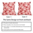 thumbnail image 3 of Joyeuse Saint-Valentin Housses de Coussin Roses 18X18 Pouces Ensemble de 2 Taies d'Oreiller Décoratives Saint-Valentin Cœurs Rouges et Blancs Saint-Valentin Mariage Amour Housse de Coussin Déco de Fête à la Maison pour Sofa Canapé Porche Extérieur, 3 of 6