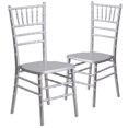 thumbnail image 1 of 2 Pack HERCULES Series Silver Wood Chiavari Chair, 1 of 9
