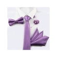 thumbnail image 1 of 4pcs/Set Men's Fashion Business Style High Density Glossy Necktie & Bowtie & Handkerchief & Brooch Set, Suitable For Gift, Wedding, Party And Daily Use, 1 of 4