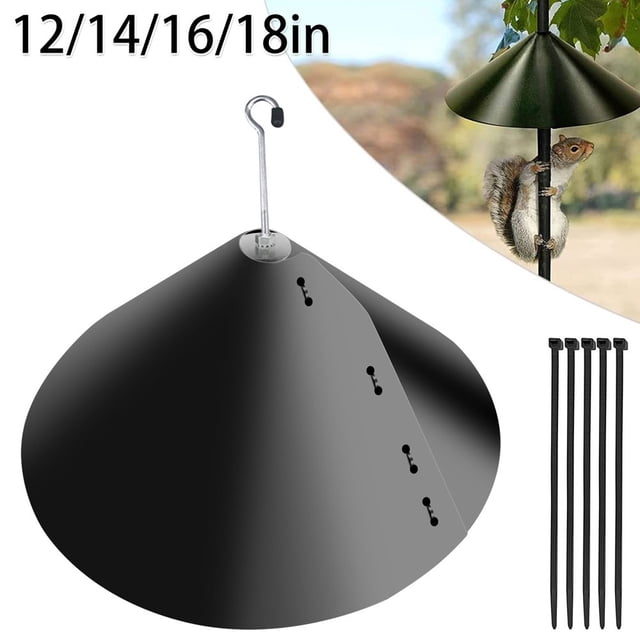 AMERTEER 12/14/16/18 Inch Wrap Around Squirrel Baffle Squirrel Proof Baffle