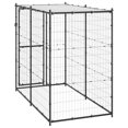 thumbnail image 3 of vidaXL Chenil Extérieur pour Chien en Acier avec Toit 110x220x180 cm, 3 of 4