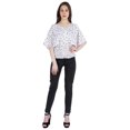 thumbnail image 2 of Moomaya Hauts Chauve-Souris Imprimés pour Femmes Col en V Blouse d'Été Décontractée Tunique Mode, 2 of 7