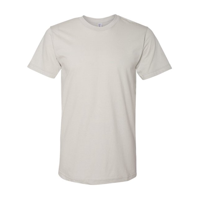 American Apparel USA-Made Fine Jersey Tee, S, New Silver