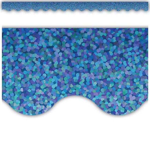Teacher Created Resources TCR8794 Bordure Festonnée Scintillante Bleue