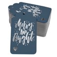 thumbnail image 1 of Inkdotpot Silver Foil Paper Hang Tags Merry And Bright Christmas Favor Tags 100 Pieces, 1 of 6