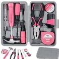 thumbnail image 2 of JUNWELL Ensemble d'Outils à Main pour la Maison Trousse d'Outils de Réparation à Domicile Rose Ensemble d'Outils pour Femmes avec Étui Acier Rose 3,19 Lb 37 Pcs, 2 of 8