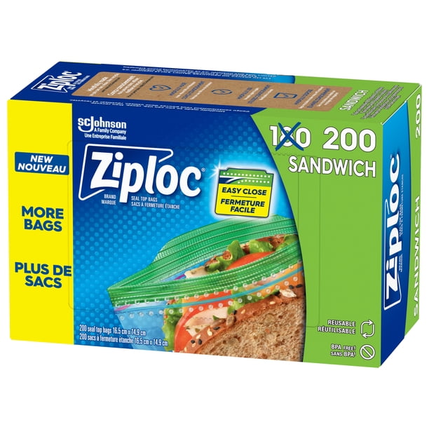 Ziploc® Sandwich Bags with Grip 'n Seal Technology - Walmart.ca