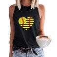 thumbnail image 5 of Birdeem Fashion Women Printing Round-Neck Sleeveless Block Shirts Tunic Tee Tops, 5 of 5