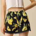 thumbnail image 2 of INSPIRE CHIC Women's Floral Printed Lace Trim Elastic Waist Shorts, 2 of 6