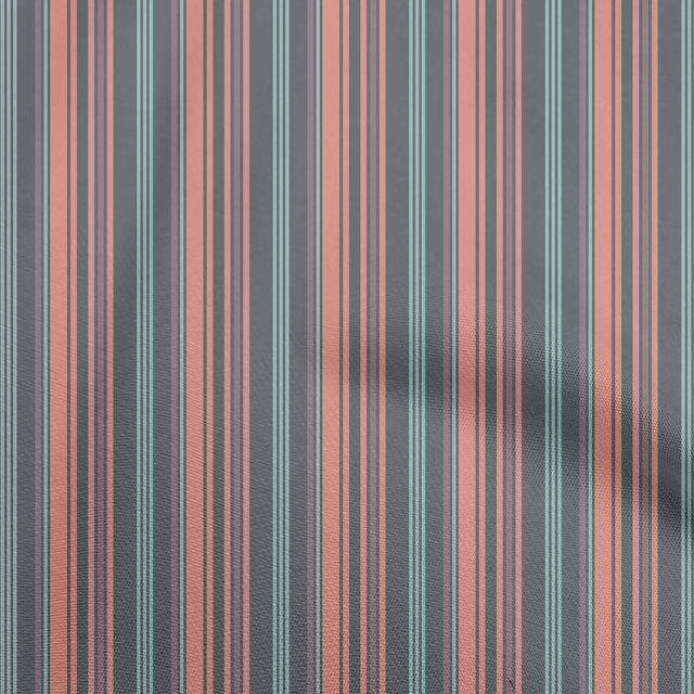 oneOone Velvet Gray Fabric Stripes Sewing Craft Projects Fabric Prints By Yard 58 Inch Wide-KA