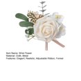 thumbnail image 4 of YAOMOBB Adjustable Ribbon Wrist Flower Adjustable Ribbon Wrist Flower Elegant Decor for Wedding Party and Prom, 4 of 7