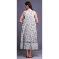 thumbnail image 3 of Bimba Chemises de Nuit en Coton Bleu Moyen à Imprimé Floral pour Femmes, Robe Sans Manches, Tenue de Nuit, Robe Maxi, XX-Grand, 3 of 6