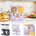 thumbnail image 4 of EGNMCR Small Barrel Cereal Machine Breakfast Cereal Grain Dispenser Kitchen Oatmeal Storage Tank Snack Storage Tank Double barrel cereal maker, 4 of 7