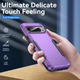 thumbnail image 2 of KOMI pour Google Pixel 9 Pro Case, [Choc] Protection de Qualité Militaire [Prévention des Chutes] [Anti-Empreintes Digitales] Étui de Téléphone Robuste de Protection pour Google Pixel, Violet+noir, 2 of 5