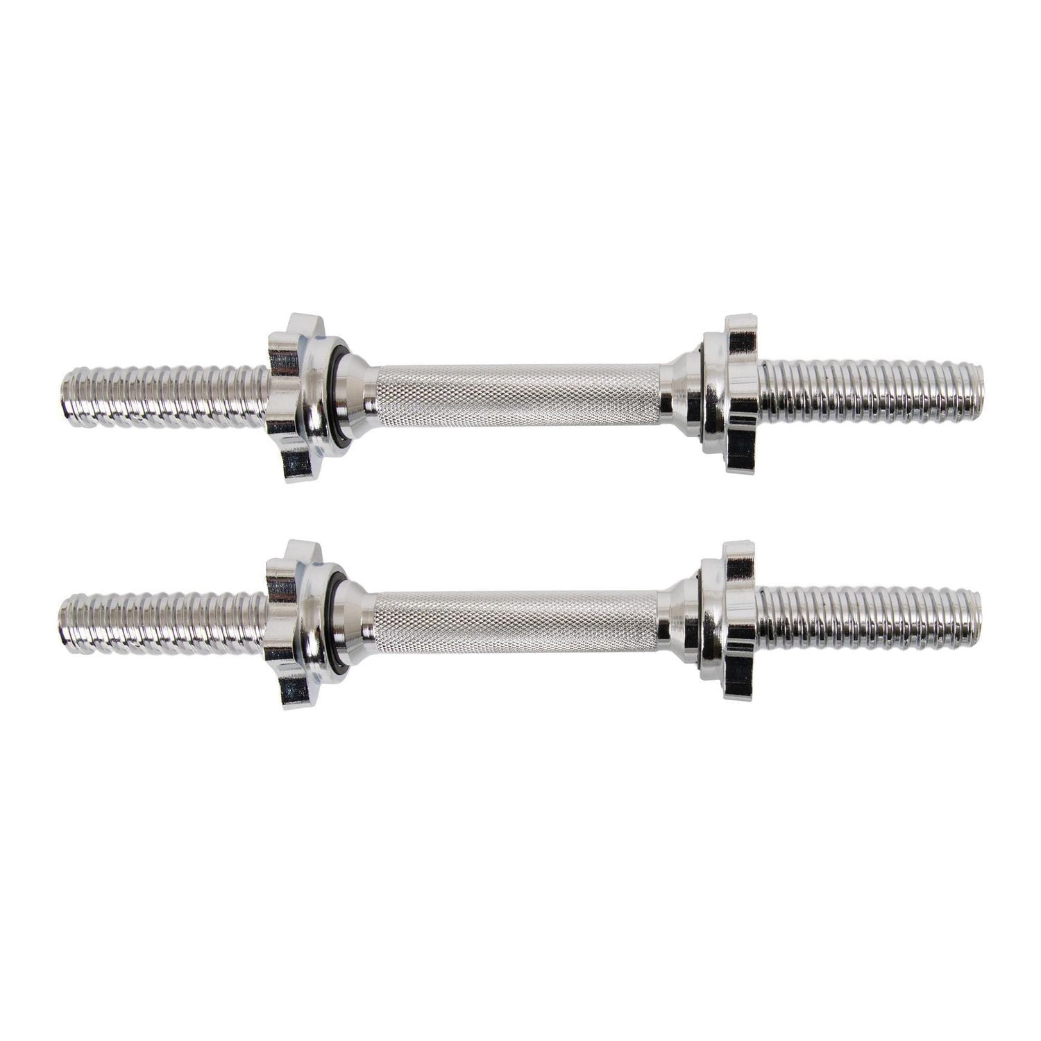 GoZone Standard 14" Dumbbell Handles – Threaded Ends – Silver