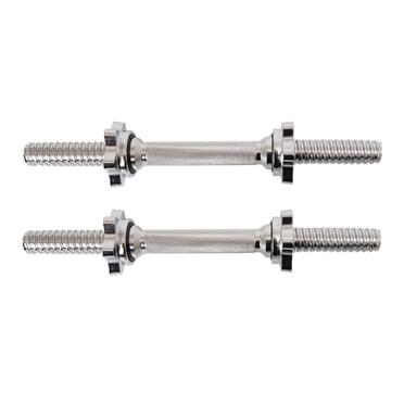 GoZone Standard 14" Dumbbell Handles – Threaded Ends – Silver