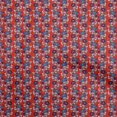 thumbnail image 1 of oneOone Popeline de Coton Rouge Tissu Floral Matière de Robe Tissu Imprimé Tissu au Mètre 56 Pouces de Large, 1 of 5