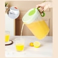 thumbnail image 4 of Leak Proof Beverages Storage Container Juice Jars Fridge Water Pitcher Juice Containers for Party Plastic Cold Water Dispenser Pitcher Liquid Containers 1.8L, 4 of 9