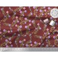 thumbnail image 3 of Soimoi Polyester Crepe Fabric Dot,Leaves & Floral Print Fabric by The Yard 52 Inch Wide, 3 of 3