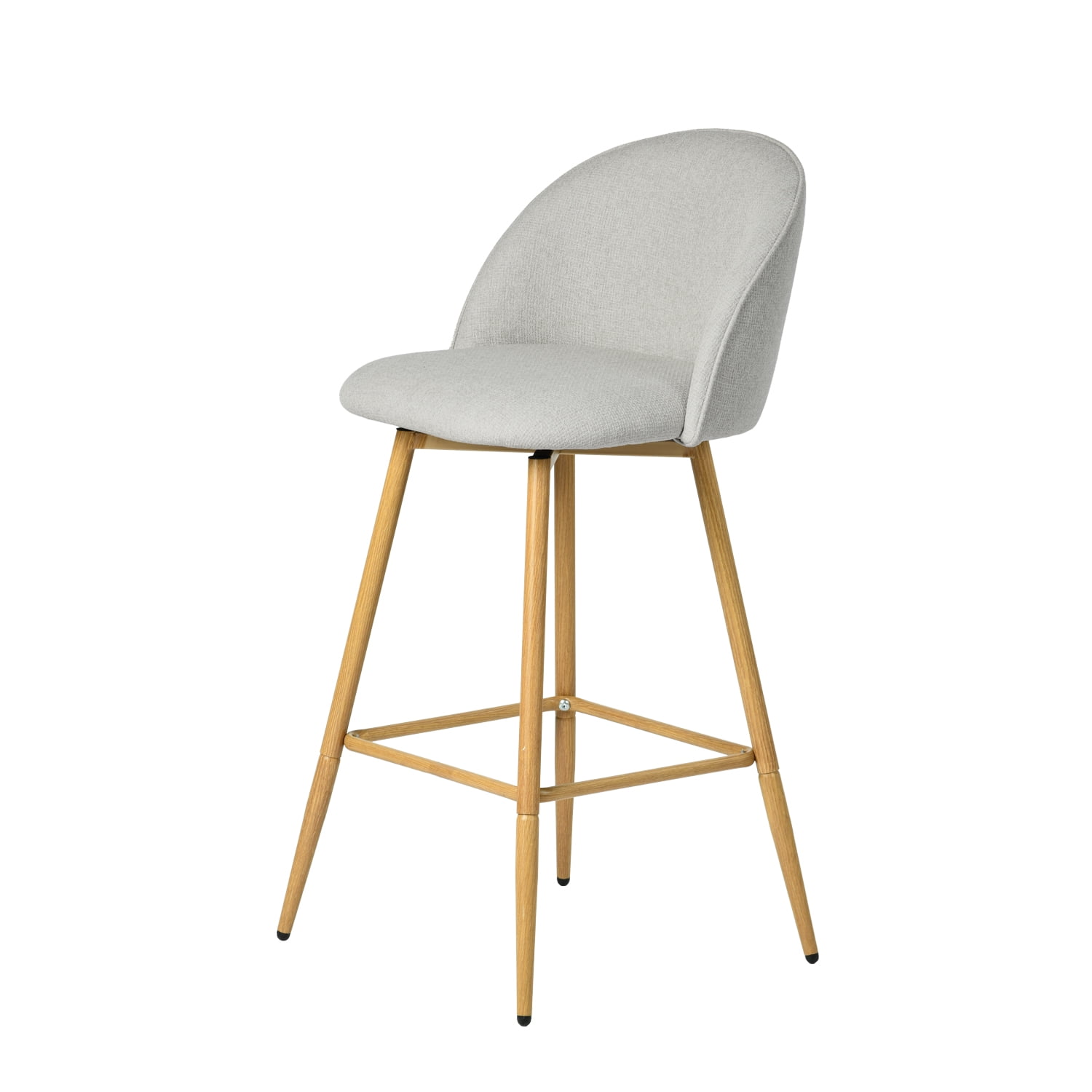 Ensemble de 2 tabourets de bar modernes Homy Casa avec revêtement en tissu - Hauteur d'assise réglable de 66 cm (26 po) - Idéal pour îlot de cuisine