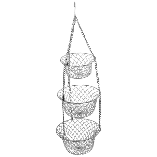 Fruit Vegetable Basket Fruit Hanger Storage Stand Kitchen Organiz , multi