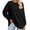 ZC-Black, variant on CFLVAEK Waffle Knit Sweatshirts for Women Casual Solid Drop Shoulder Shirt Flowy Long Sleeve Going Out Shirts Oversized Crew Neck Ladies Fall Blouses