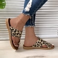 thumbnail image 4 of LSLJS Women's Summer Flip-Flop Leopard Toe Flat Beach Sandals, Women's Sandals, 4 of 9