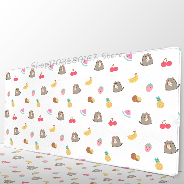 Cartoon Mousepad Mouse Mat Desk Mat With Pad gaming accessories Prime Gaming P-Pusheen Cute Cat XXL Keyboard Pad