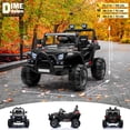 thumbnail image 3 of VOLTZ TOYS Jeep with Angry Face Grill 12V Kids Ride On Car Toy with Open Doors, Realistic Lights and Remote Control - Black, 3 of 6