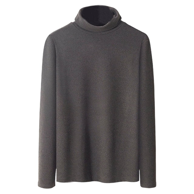 HAiming Chandails Thermiques à Col Roulé pour Hommes Couche de Base Décontractée Manches Longues Chandail Léger Automne Hiver Hauts Chauds