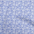 thumbnail image 1 of oneOone Rayon White & Blue Fabric Florals Fabric For Sewing Printed Craft Fabric By The Yard 56 Inch Wide-RX, 1 of 4