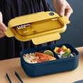 thumbnail image 1 of Dvkptbk Lunch Containers,Lunch Box Kids,Bento Box Adult Lunch Box,Lunch Containers For Adults/Kids/Toddler,1100Ml-2 Compartment Bento Lunch Box,Built-In Reusable Spoon &, 1 of 7