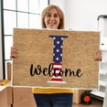 thumbnail image 1 of 4th of July Door Mat Outdoor,Independence Day Welcome Doormat, 4th of July Coir Doormat with Non Slip Backing ,Patriotic Mat Star Front Porch Rugs For Home Entrance 4th of July Decoration,(15*24"), 1 of 2