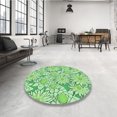 thumbnail image 4 of Ahgly Tapis d'Intérieur Lavable en Machine Carré Vert Clair, 6 Pieds Carré, 4 of 7